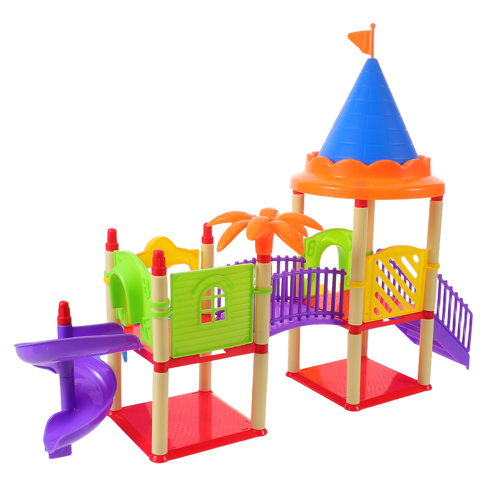 Kids Outdoor House Accessories - Mini Slide Children Playground Plastic Playhouse