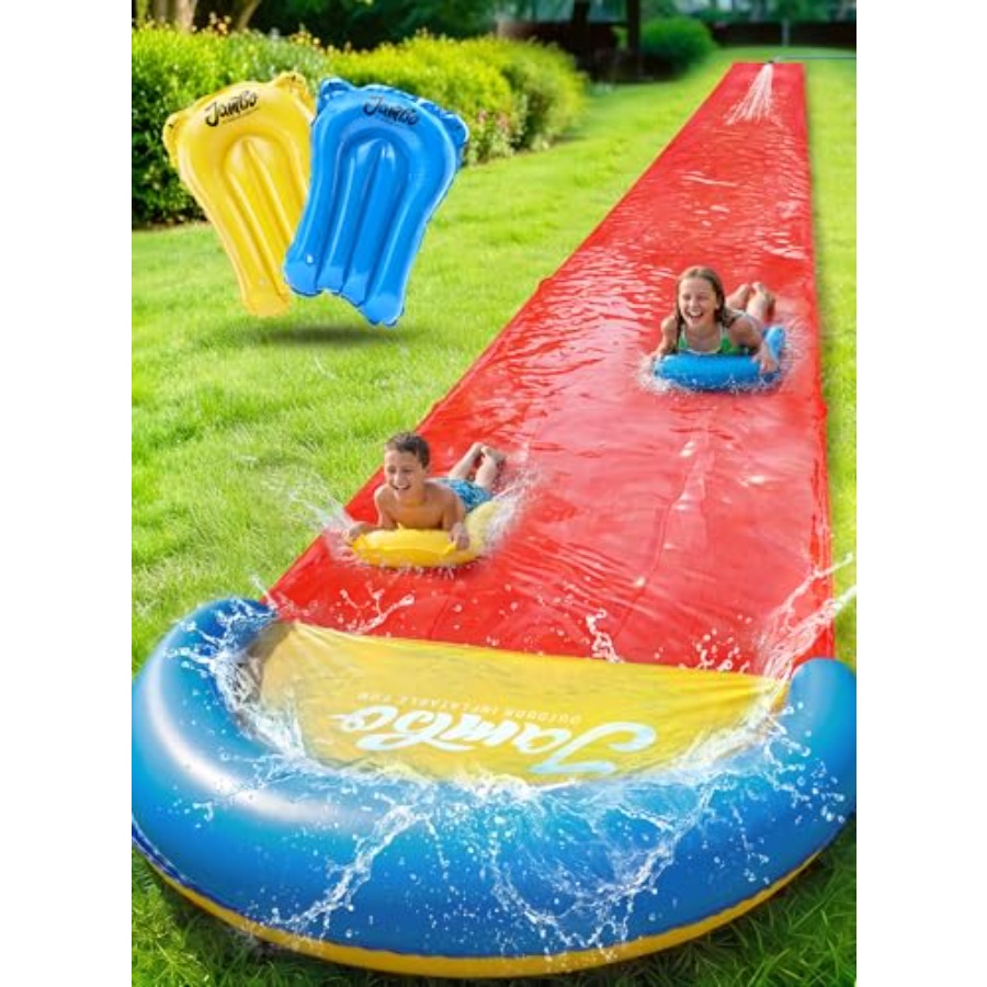 Slip Slide Water Mat - Outdoor backyard water toys: heavy-duty 40-foot