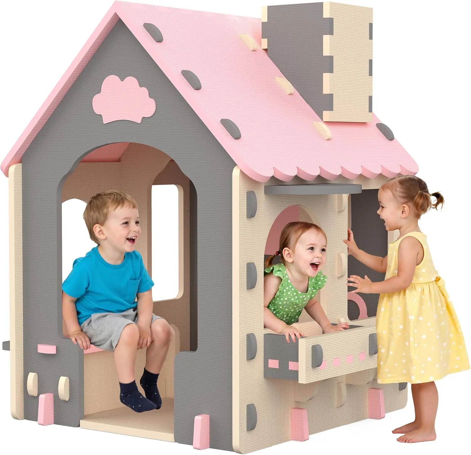 Kids Outdoor House With Kitchen - Kids Playhouse Kitchen Theme, Indoor Outdoor
