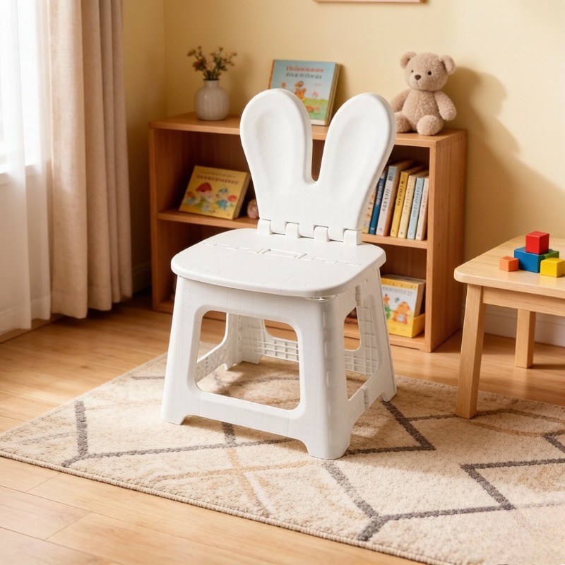 2PCS Thickened Rabbit Cartoon  - Kids Outdoor Chair Plastic ulasan dan harga