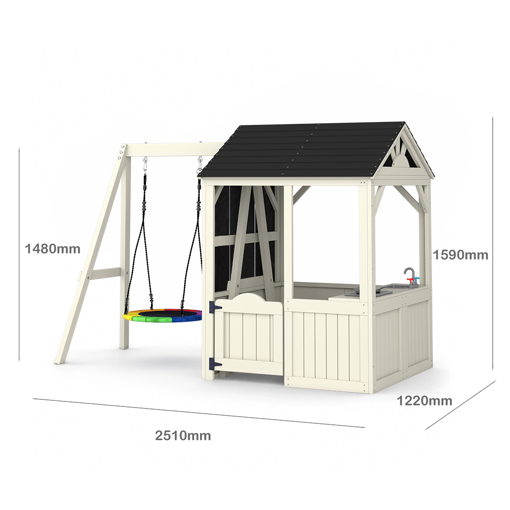 Garden Buildings Furniture Kid - Kids Outdoor House With Kitchen ulasan dan harga