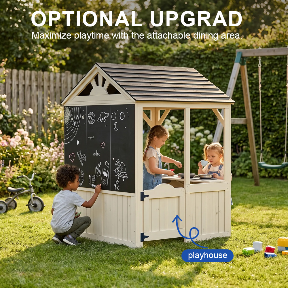 Garden Buildings Furniture Kid - Kids Outdoor House With Kitchen ulasan dan harga