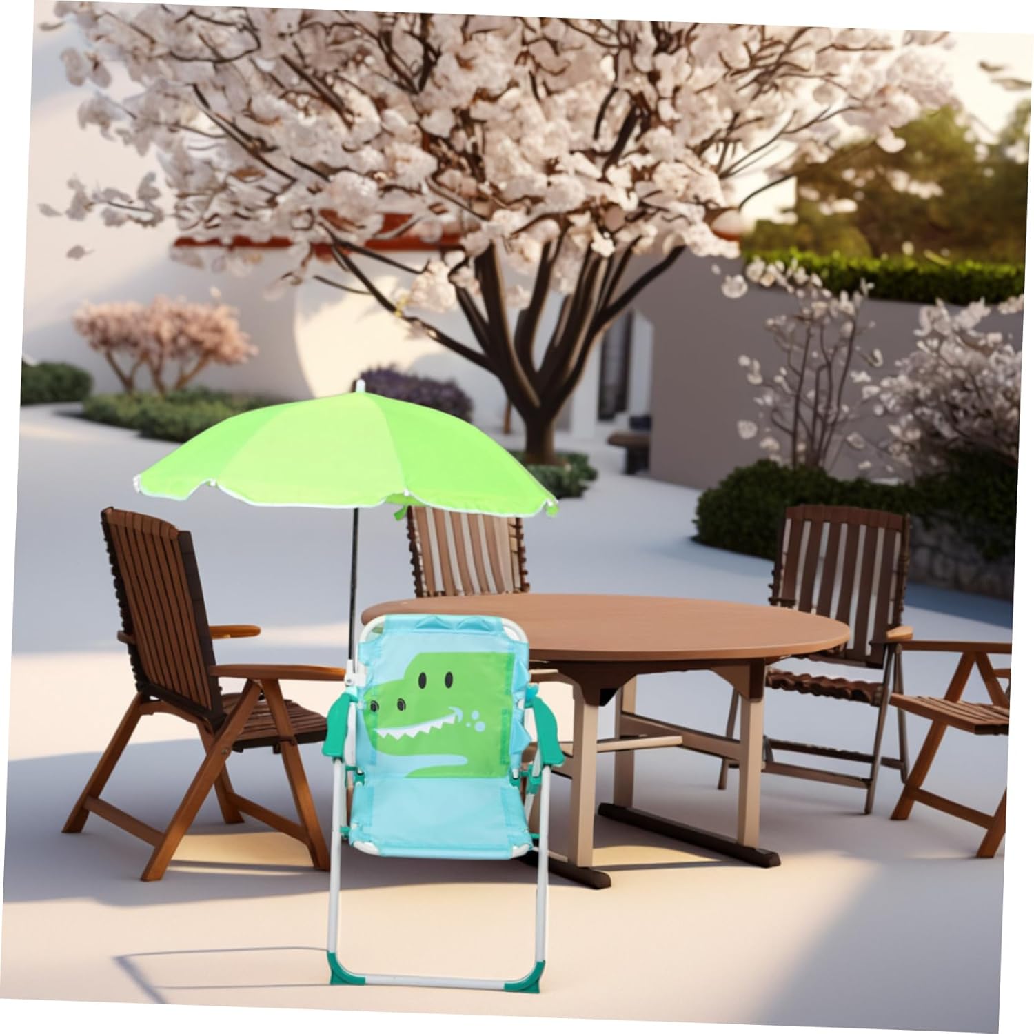 1 Set Folding Beach Chair with - Kids Outdoor Lounge Furniture ulasan dan harga