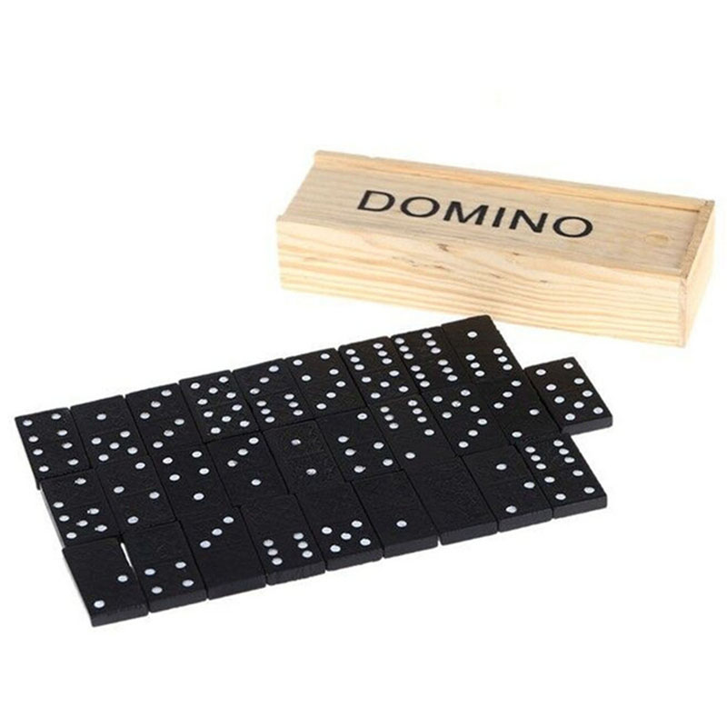 28pcs/Set Wooden Domino Board  - Kids Outdoor Activity Table ulasan dan harga