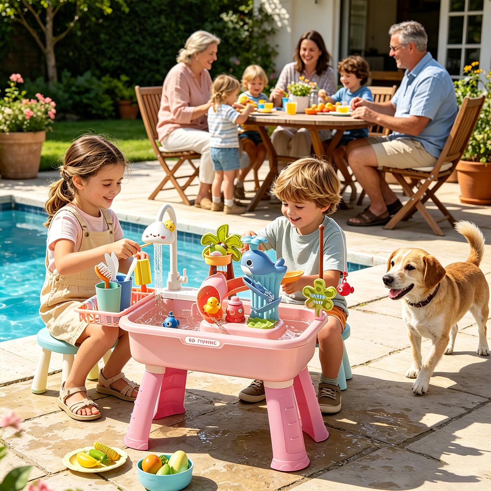 Kids Water Table with Pump, Se - Kids Outdoor Activity Table ulasan dan harga