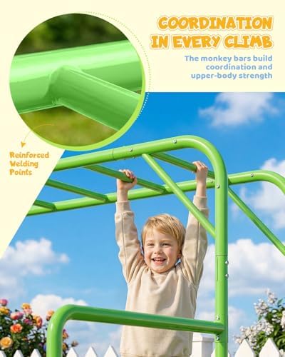 Outdoor Monkey Bar Set with Cl - Kids Outdoor Monkey Bar Set ulasan dan harga