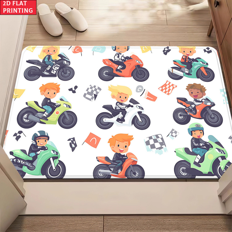 VIKAMA Cartoon Kids Motorcycle - Kids Outdoor Mat Waterproof ulasan dan harga