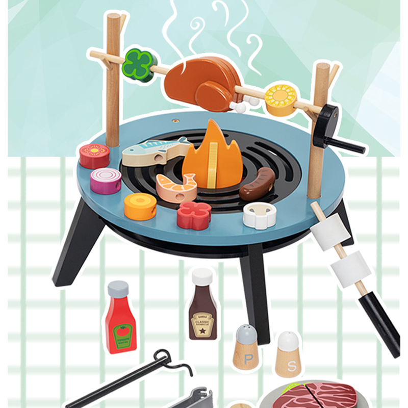 Wooden Barbecue Playset For Ki - Kids Outdoor Grill ulasan dan harga