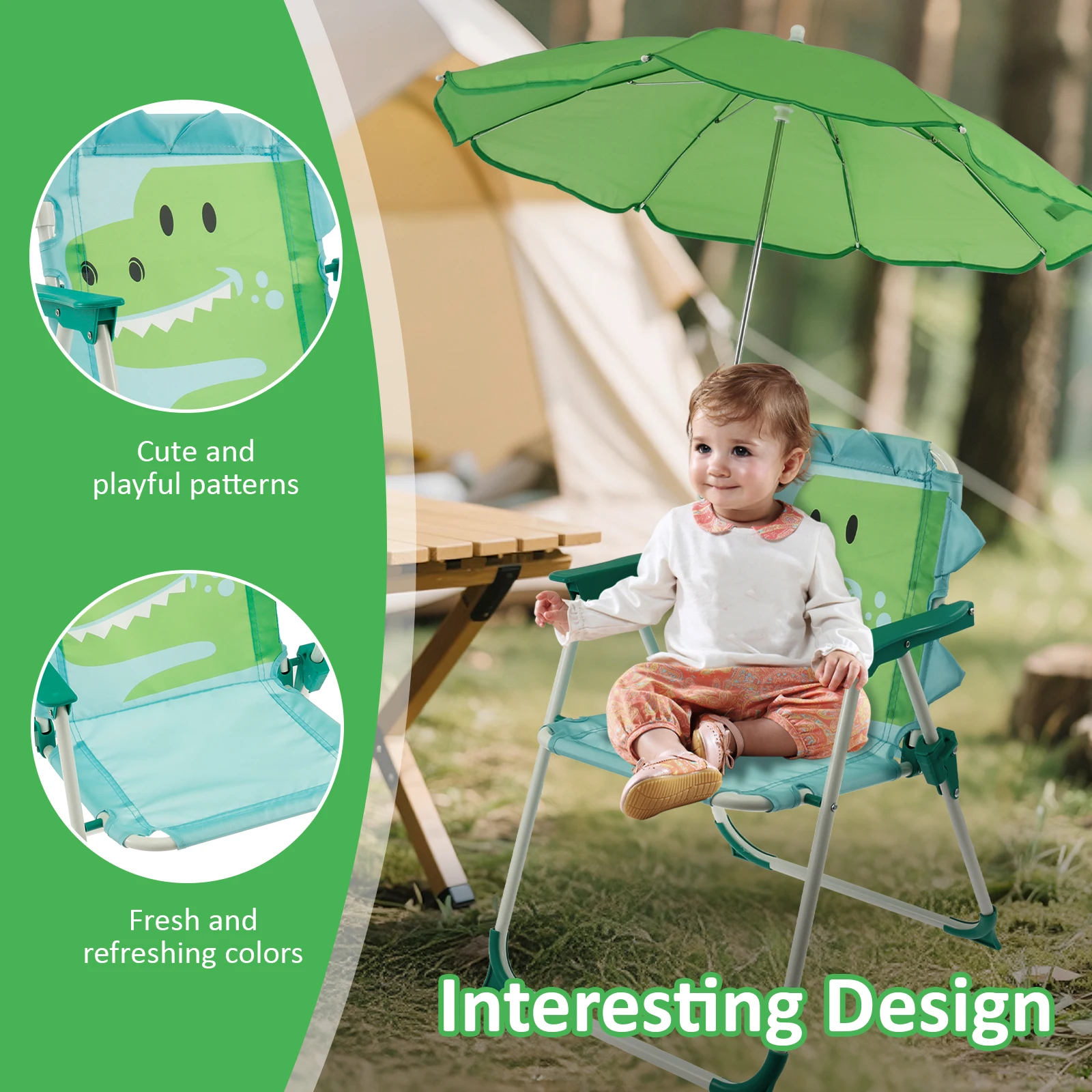 Kids Folding Beach Chair With  - Kids Outdoor Lounge Furniture ulasan dan harga
