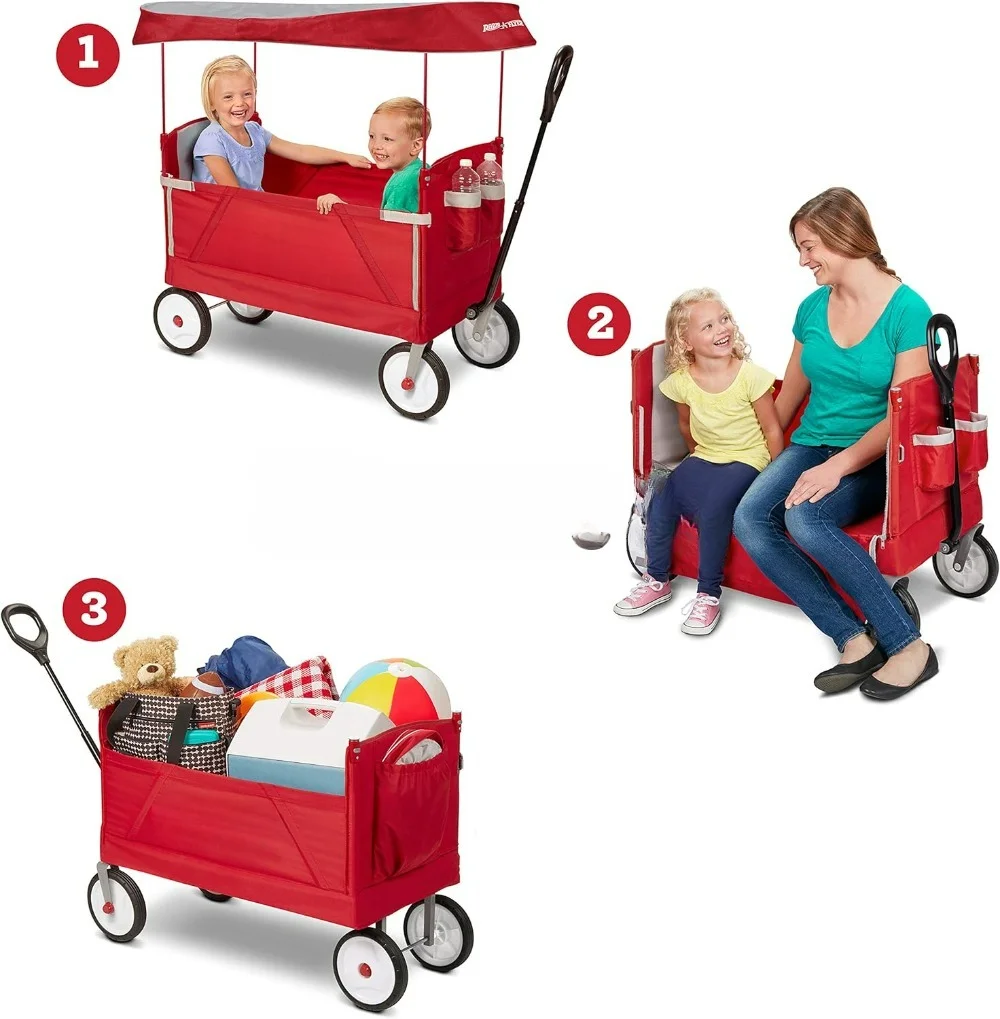 3-In-1 EZ Folding, Outdoor Col - Kids Outdoor Wagon ulasan dan harga