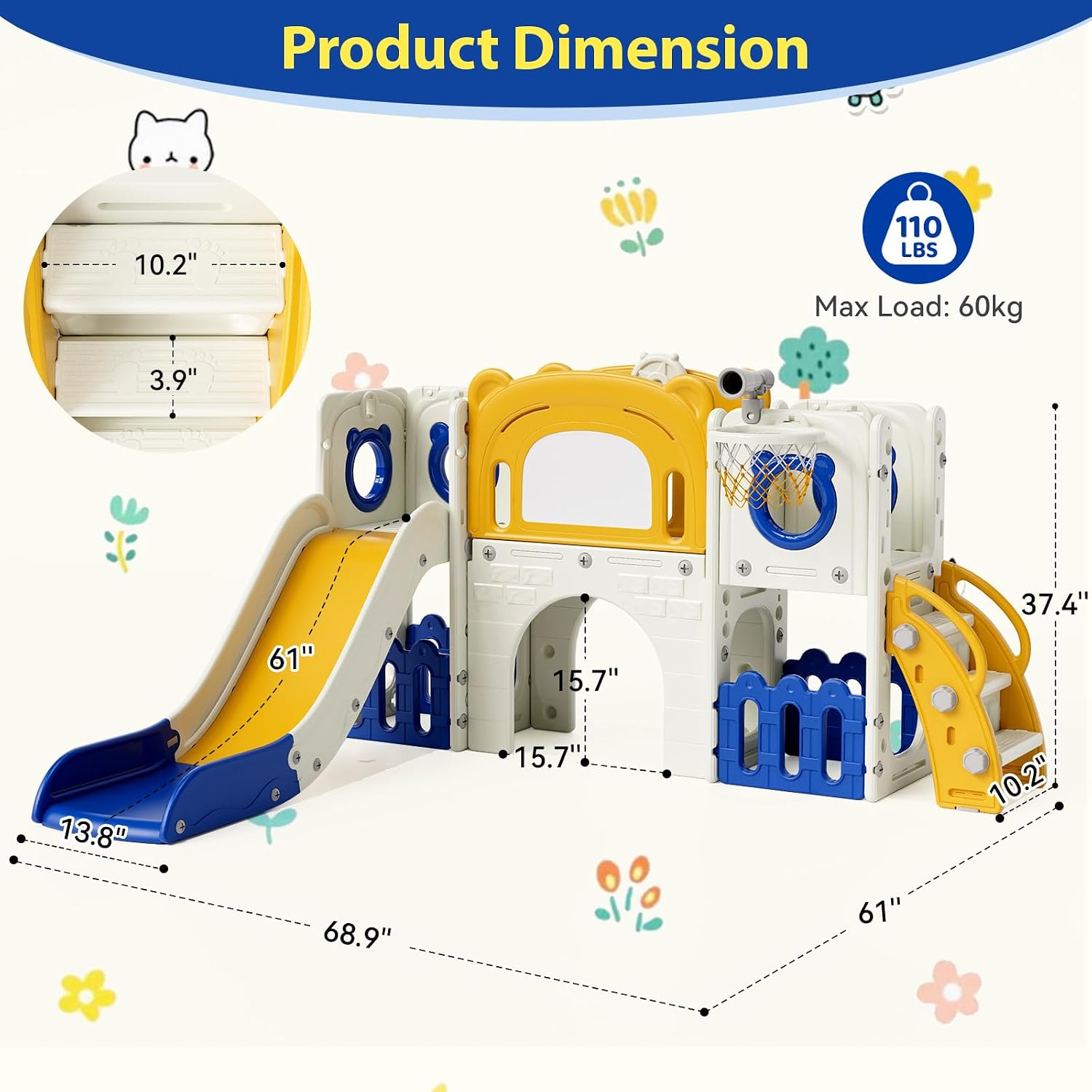 10-in-1 Toddler Slide Set, Kid - Kids Outdoor Toys B&Q ulasan dan harga