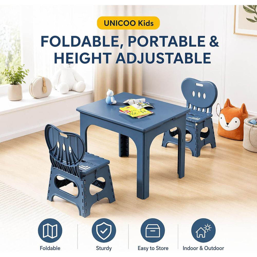 oldable Table and Chair Set, H - Kids Outdoor Activity Table ulasan dan harga