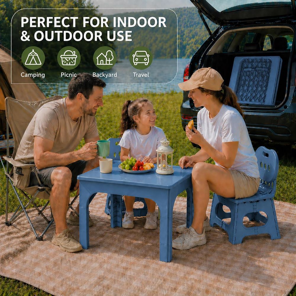 oldable Table and Chair Set, H - Kids Outdoor Activity Table ulasan dan harga
