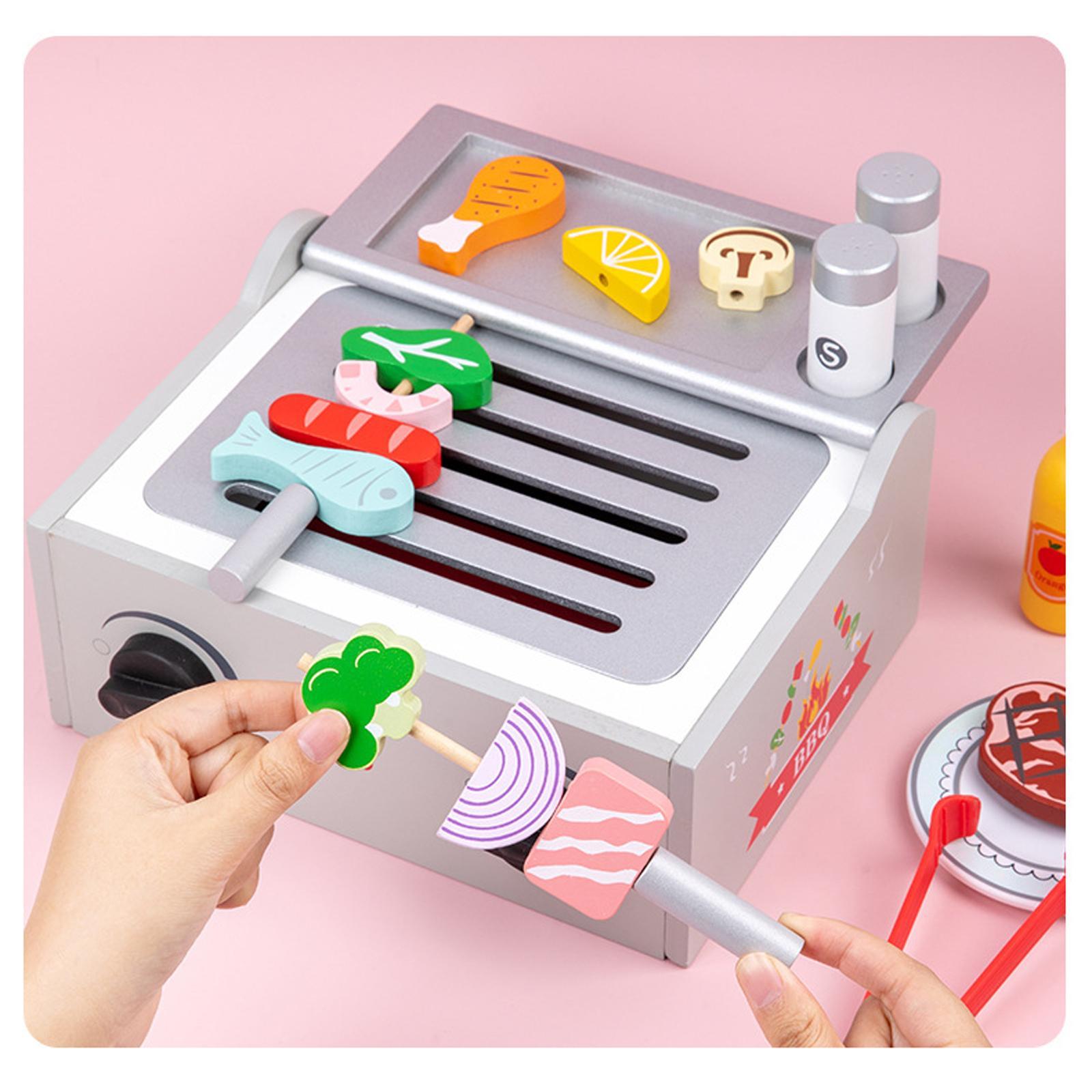 Kids Wooden Barbecue Playset - - Kids Outdoor Grill ulasan dan harga