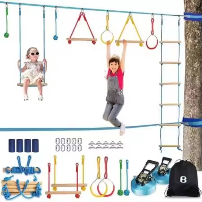 Warrior Obstacle Course Kit fo - Kids Outdoor Monkey Bar Set ulasan dan harga