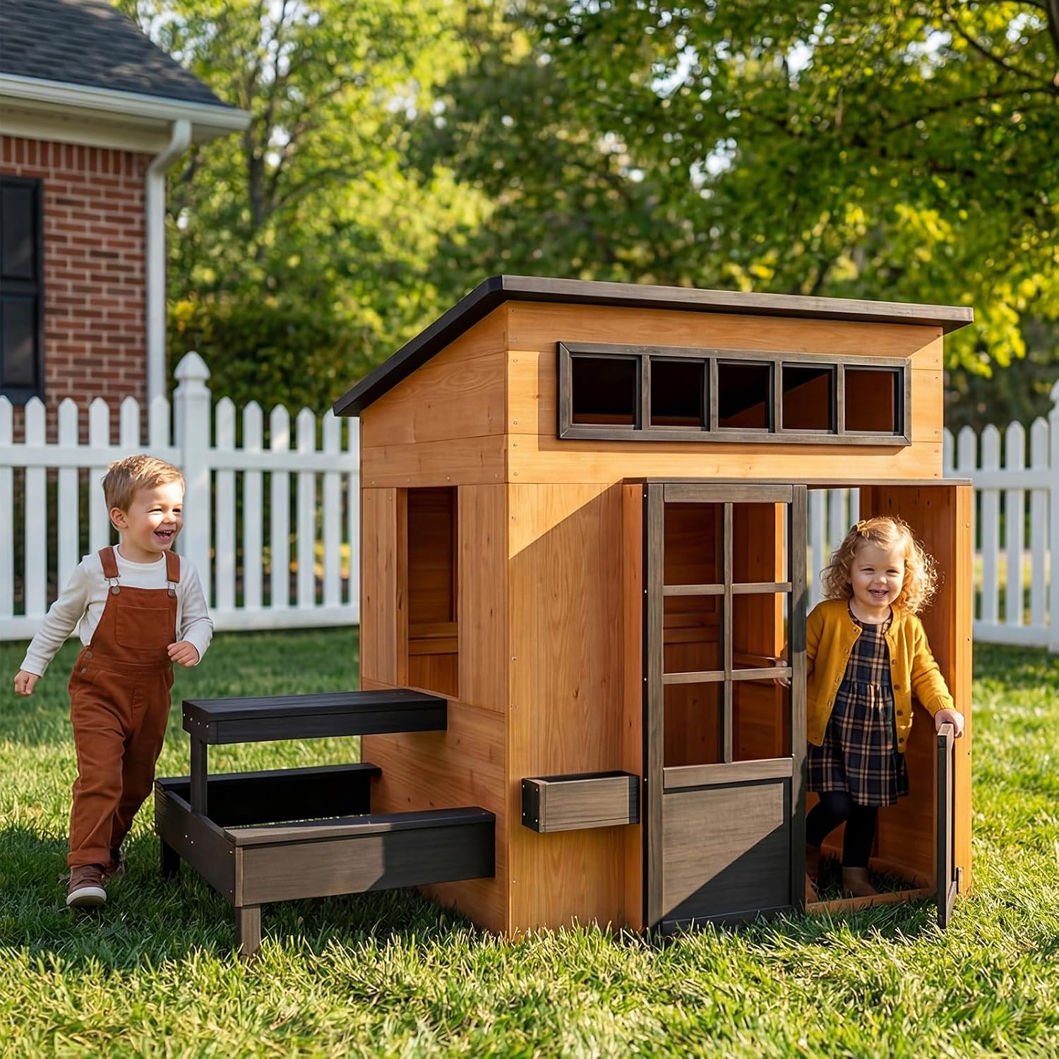 Nordivale Outdoor Playhouse Mo - Kids Outdoor House With Kitchen ulasan dan harga