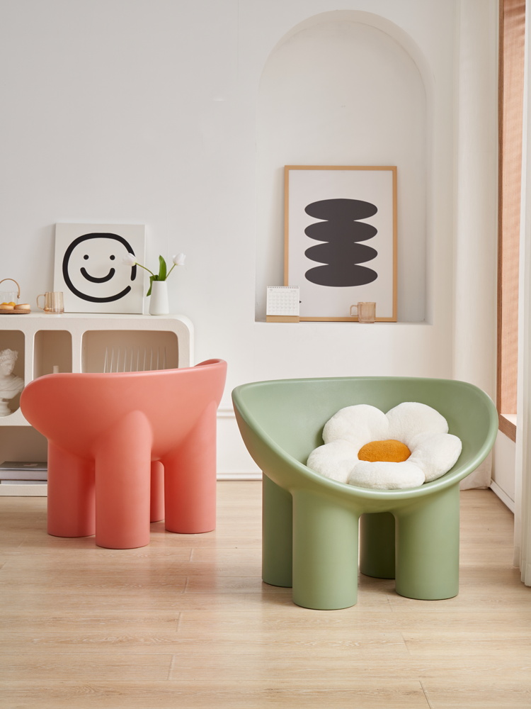 Scandinavian-Style Plastic Ele - Kids Outdoor Lounge Furniture ulasan dan harga