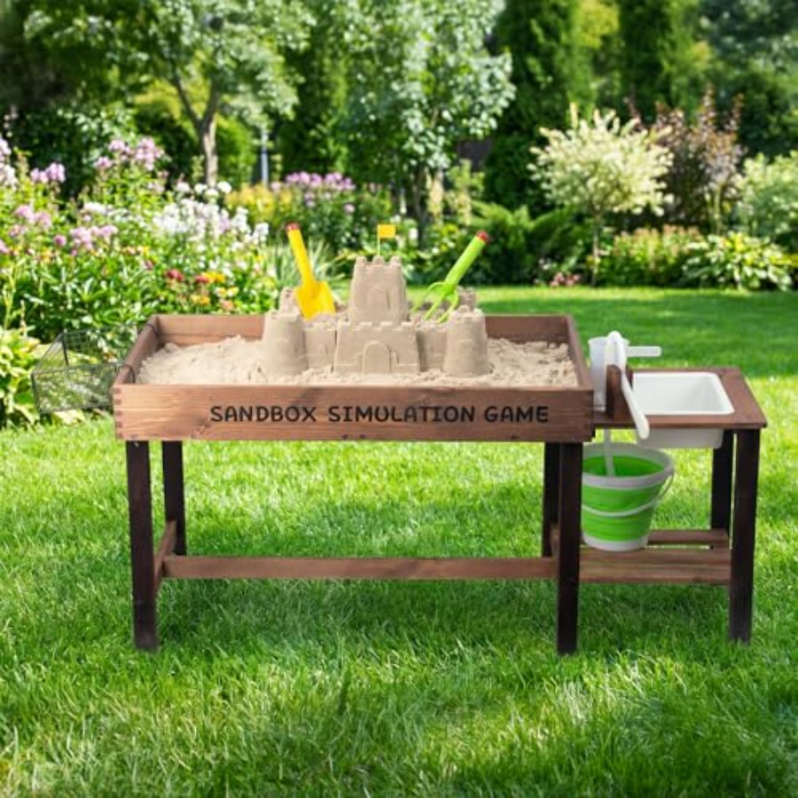Outdoor wooden sand table for  - Kids Outdoor Activity Table ulasan dan harga