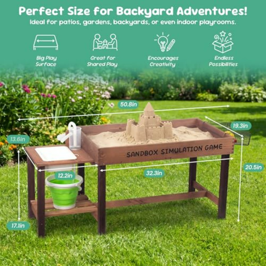 Outdoor wooden sand table for  - Kids Outdoor Activity Table ulasan dan harga