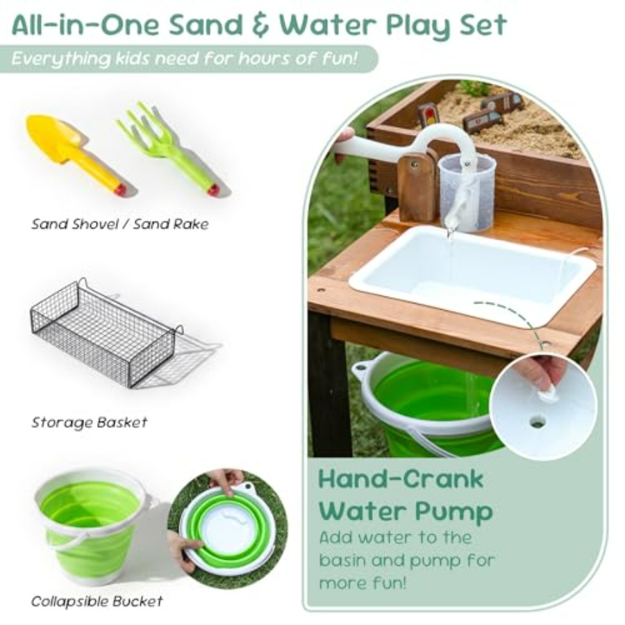 Outdoor wooden sand table for  - Kids Outdoor Activity Table ulasan dan harga