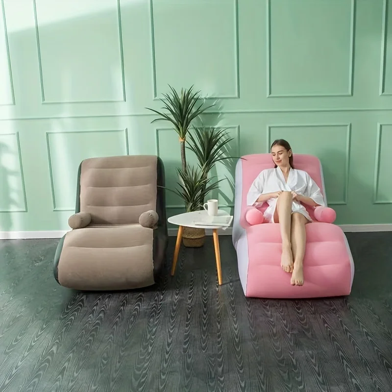 Inflatable Lazy Sofa Flocking  - Kids Outdoor Lounge Furniture ulasan dan harga