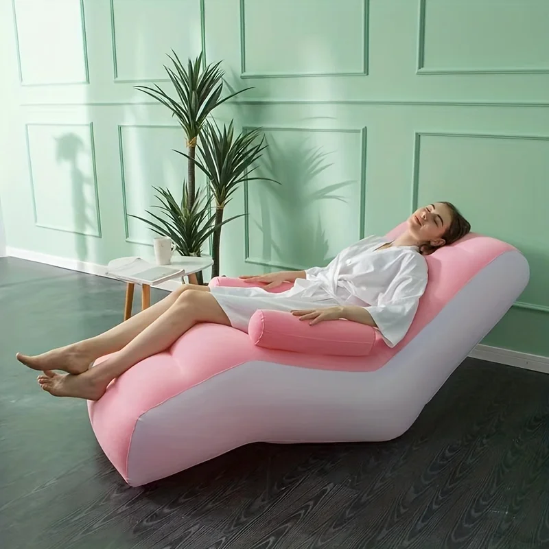 Inflatable Lazy Sofa Flocking  - Kids Outdoor Lounge Furniture ulasan dan harga